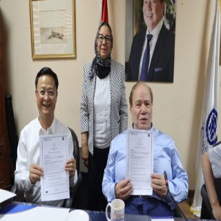 Signing a cooperation protocol between Taibah Academy and Merritt University with 3 Chinese universities